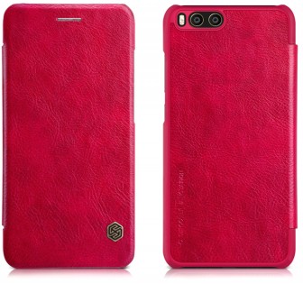 Кожаный чехол книжка Nillkin Qin Leather Case Q-LC XM-M6 для смартфонов Xiaomi Mi 6 Red